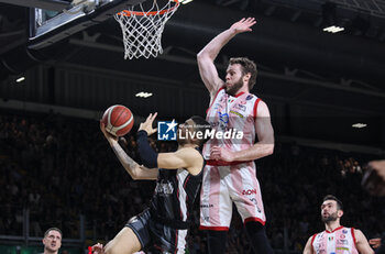 2024-06-08 - Iffe Lundberg (Bologna) during race 2 of the playoffs final game of the LBA Italian basketball championship Segafredo Virtus Bologna vs EA7 Emporio Armani Olimpia Milano at Segafredo Arena, Bologna, Italy, June 08, 2024 - photo Michele Nucci - RACE 2 FINAL - VIRTUS SEGAFREDO BOLOGNA VS EA7 EMPORIO ARMANI MILANO - ITALIAN SERIE A - BASKETBALL