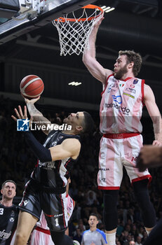 2024-06-08 - Iffe Lundberg (Bologna) during race 2 of the playoffs final game of the LBA Italian basketball championship Segafredo Virtus Bologna vs EA7 Emporio Armani Olimpia Milano at Segafredo Arena, Bologna, Italy, June 08, 2024 - photo Michele Nucci - RACE 2 FINAL - VIRTUS SEGAFREDO BOLOGNA VS EA7 EMPORIO ARMANI MILANO - ITALIAN SERIE A - BASKETBALL