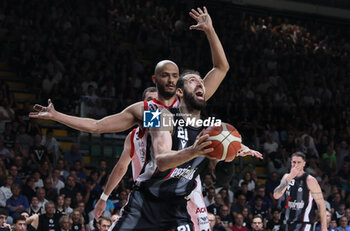 2024-06-08 - Tornike Shengelia (Bologna) during race 2 of the playoffs final game of the LBA Italian basketball championship Segafredo Virtus Bologna vs EA7 Emporio Armani Olimpia Milano at Segafredo Arena, Bologna, Italy, June 08, 2024 - photo Michele Nucci - RACE 2 FINAL - VIRTUS SEGAFREDO BOLOGNA VS EA7 EMPORIO ARMANI MILANO - ITALIAN SERIE A - BASKETBALL