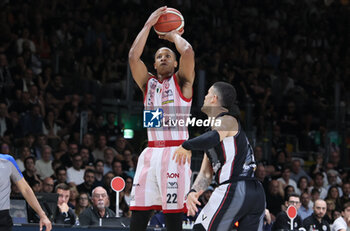 2024-06-08 - Devon Hall (Milano) during race 2 of the playoffs final game of the LBA Italian basketball championship Segafredo Virtus Bologna vs EA7 Emporio Armani Olimpia Milano at Segafredo Arena, Bologna, Italy, June 08, 2024 - photo Michele Nucci - RACE 2 FINAL - VIRTUS SEGAFREDO BOLOGNA VS EA7 EMPORIO ARMANI MILANO - ITALIAN SERIE A - BASKETBALL