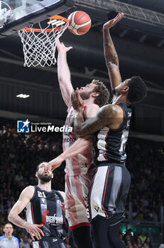 2024-06-08 - Nicolo' Melli (Milano) during race 2 of the playoffs final game of the LBA Italian basketball championship Segafredo Virtus Bologna vs EA7 Emporio Armani Olimpia Milano at Segafredo Arena, Bologna, Italy, June 08, 2024 - photo Michele Nucci - RACE 2 FINAL - VIRTUS SEGAFREDO BOLOGNA VS EA7 EMPORIO ARMANI MILANO - ITALIAN SERIE A - BASKETBALL