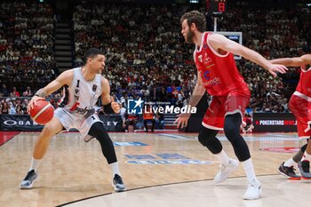 2024-06-11 - Iffe Lundberg (Virtus Segafredo Bologna) & Nicolo Melli (EA7 Emporio Armani Olimpia Milano) - GAME 3 FINAL - EA7 EMPORIO ARMANI MILANO VS VIRTUS SEGAFREDO BOLOGNA - ITALIAN SERIE A - BASKETBALL