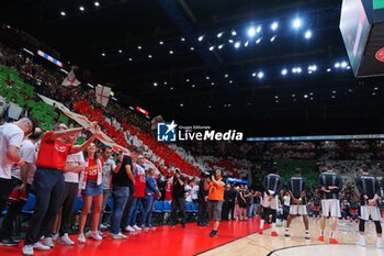 2024-06-13 - Supporters of EA7 Emporio Armani Olimpia Milano - GAME 4 FINAL - EA7 EMPORIO ARMANI MILANO VS VIRTUS SEGAFREDO BOLOGNA - ITALIAN SERIE A - BASKETBALL