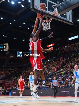 2024-10-06 - Ousmane Diop (EA7 Emporio Armani Olimpia Milano) - EA7 EMPORIO ARMANI MILANO VS BANCO DI SARDEGNA SASSARI - ITALIAN SERIE A - BASKETBALL