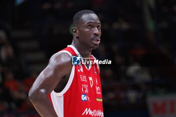 2024-10-06 - Ousmane Diop (EA7 Emporio Armani Olimpia Milano) - EA7 EMPORIO ARMANI MILANO VS BANCO DI SARDEGNA SASSARI - ITALIAN SERIE A - BASKETBALL