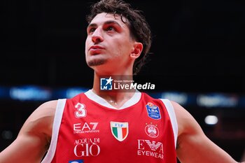 2024-10-06 - Giordano Bortolani (EA7 Emporio Armani Olimpia Milano) - EA7 EMPORIO ARMANI MILANO VS BANCO DI SARDEGNA SASSARI - ITALIAN SERIE A - BASKETBALL