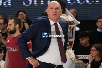 2024-10-05 - Neven Spahija head coach of Umana Reyer Venezia is coaching during the match between Dolomiti Energia Trentino and Umana Reyer Venezia, regular season of LBA UnipolSai A1 Italian Basketball Championship 2024/2025 at il T Quotidiano Arena on October 5, 2024, Trento, Italy. - DOLOMITI ENERGIA TRENTINO VS UMANA REYER VENEZIA - ITALIAN SERIE A - BASKETBALL