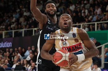 2024-10-05 - Mfiondu Kabengele of Umana Reyer Venezia in action during the match between Dolomiti Energia Trentino and Umana Reyer Venezia, regular season of LBA UnipolSai A1 Italian Basketball Championship 2024/2025 at il T Quotidiano Arena on October 5, 2024, Trento, Italy. - DOLOMITI ENERGIA TRENTINO VS UMANA REYER VENEZIA - ITALIAN SERIE A - BASKETBALL