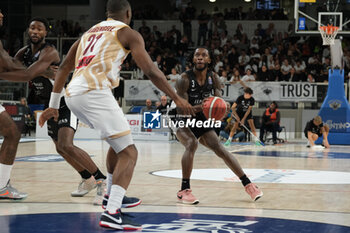 2024-10-05 - Myles Cale of Dolomiti Energia Trentino in action during the match between Dolomiti Energia Trentino and Umana Reyer Venezia, regular season of LBA UnipolSai A1 Italian Basketball Championship 2024/2025 at il T Quotidiano Arena on October 5, 2024, Trento, Italy. - DOLOMITI ENERGIA TRENTINO VS UMANA REYER VENEZIA - ITALIAN SERIE A - BASKETBALL