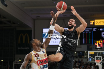 2024-10-05 - Eigirdas Zukauskas of Dolomiti Energia Trentino in action during the match between Dolomiti Energia Trentino and Umana Reyer Venezia, regular season of LBA UnipolSai A1 Italian Basketball Championship 2024/2025 at il T Quotidiano Arena on October 5, 2024, Trento, Italy. - DOLOMITI ENERGIA TRENTINO VS UMANA REYER VENEZIA - ITALIAN SERIE A - BASKETBALL