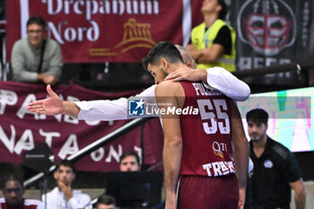 2024-10-05 - Actions of the game and players' images during the match between Nutribullet Treviso and Trapani Shark match at Palaverde - October 5, 2024, during the ITALIAN SERIE A Championship 2024/2025 - NUTRIBULLET TREVISO BASKET VS TRAPANI SHARK - ITALIAN SERIE A - BASKETBALL