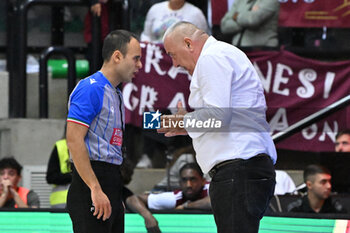 2024-10-05 - Actions of the game and players' images during the match between Nutribullet Treviso and Trapani Shark match at Palaverde - October 5, 2024, during the ITALIAN SERIE A Championship 2024/2025 - NUTRIBULLET TREVISO BASKET VS TRAPANI SHARK - ITALIAN SERIE A - BASKETBALL