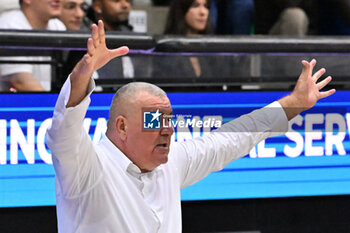 2024-10-05 - Actions of the game and players' images during the match between Nutribullet Treviso and Trapani Shark match at Palaverde - October 5, 2024, during the ITALIAN SERIE A Championship 2024/2025 - NUTRIBULLET TREVISO BASKET VS TRAPANI SHARK - ITALIAN SERIE A - BASKETBALL