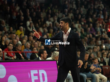 2024-10-06 - Head Coach Herman Mandole Openjobmetis Varese during the LBA Italy Championship match between Openjobmetis Varese vs Bertram Derthona Tortona , in Varese, Italy, on October 5, 2024 - OPENJOBMETIS VARESE VS BERTRAM DERTHONA TORTONA - ITALIAN SERIE A - BASKETBALL