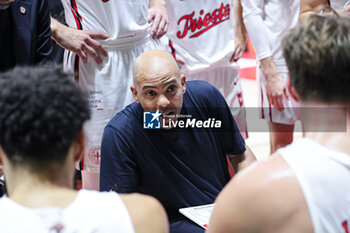 2024-10-12 - Christian Jamion (head coach Pallacanestro Trieste) - BERTRAM DERTHONA TORTONA VS PALLACANESTRO TRIESTE - ITALIAN SERIE A - BASKETBALL