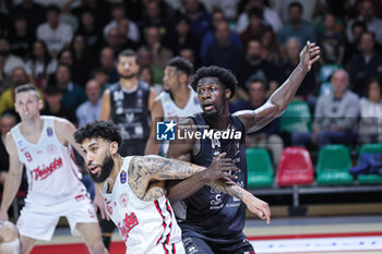 2024-10-12 - #45 Valentine Denzel (Pallacanestro Trieste) and #14 Kamagate Ismael Sindou (Bertram Derthona Basket Tortona) - BERTRAM DERTHONA TORTONA VS PALLACANESTRO TRIESTE - ITALIAN SERIE A - BASKETBALL