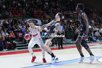 2024-10-12 - #4 Ross Colbey (Pallacanestro Trieste) and # 13 Tommaso Baldasso (Bertram Derthona Basket Tortona) - BERTRAM DERTHONA TORTONA VS PALLACANESTRO TRIESTE - ITALIAN SERIE A - BASKETBALL