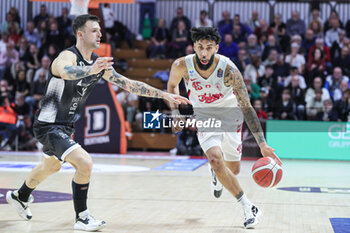 2024-10-12 - #45 Valentine Denzel (Pallacanestro Trieste) and # 13 Tommaso Baldasso (Bertram Derthona Basket Tortona) - BERTRAM DERTHONA TORTONA VS PALLACANESTRO TRIESTE - ITALIAN SERIE A - BASKETBALL