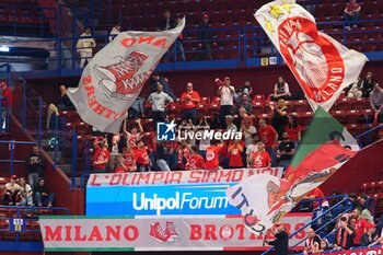 2024-10-13 - Supporters of EA7 Emporio Armani Olimpia Milano - EA7 EMPORIO ARMANI MILANO VS GERMANI BRESCIA - ITALIAN SERIE A - BASKETBALL