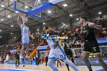 2024-10-19 - Leonardo Tote of Napolibasketscores during the match between Napolibasket and Vanoli Basket Cremona - NAPOLIBASKET VS VANOLI BASKET CREMONA - ITALIAN SERIE A - BASKETBALL