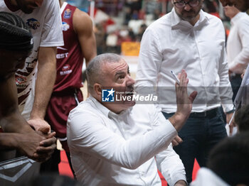 2024-10-19 - Head Coach Jasmin Repesa Trapani Shark during the LBA Italy Championship match between Openjobmetis Varese vs Trapani Shark, in Varese, Italy, on October 19, 2024 - OPENJOBMETIS VARESE VS TRAPANI SHARK - ITALIAN SERIE A - BASKETBALL