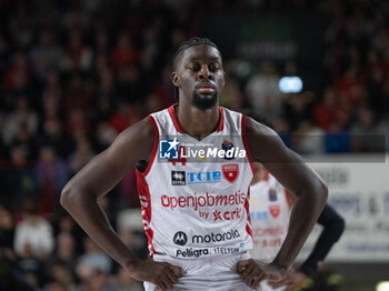 2024-10-19 - 44 Gabe Brown Openjobmetis Varese during the LBA Italy Championship match between Openjobmetis Varese vs Trapani Shark, in Varese, Italy, on October 19, 2024 - OPENJOBMETIS VARESE VS TRAPANI SHARK - ITALIAN SERIE A - BASKETBALL