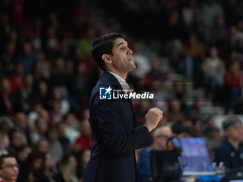 2024-10-19 - Head Coach Herman Mandole Openjobmetis Varese during the LBA Italy Championship match between Openjobmetis Varese vs Trapani Shark, in Varese, Italy, on October 19, 2024 - OPENJOBMETIS VARESE VS TRAPANI SHARK - ITALIAN SERIE A - BASKETBALL