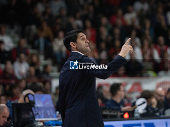 2024-10-19 - Head Coach Herman Mandole Openjobmetis Varese during the LBA Italy Championship match between Openjobmetis Varese vs Trapani Shark, in Varese, Italy, on October 19, 2024 - OPENJOBMETIS VARESE VS TRAPANI SHARK - ITALIAN SERIE A - BASKETBALL