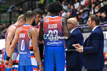 2024-10-20 - Actions of the game and players' images during the match between Nutribullet Treviso and Dolomiti Energia Trentino match at Palaverde - October 20, 2024, during the ITALIAN SERIE A Championship 2024/2025 - NUTRIBULLET TREVISO BASKET VS DOLOMITI ENERGIA TRENTINO - ITALIAN SERIE A - BASKETBALL