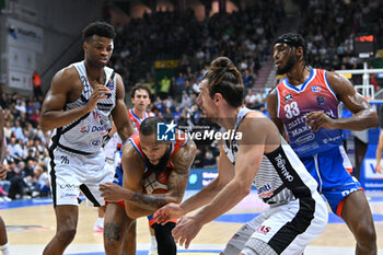 2024-10-20 - Actions of the game and players' images during the match between Nutribullet Treviso and Dolomiti Energia Trentino match at Palaverde - October 20, 2024, during the ITALIAN SERIE A Championship 2024/2025 - NUTRIBULLET TREVISO BASKET VS DOLOMITI ENERGIA TRENTINO - ITALIAN SERIE A - BASKETBALL