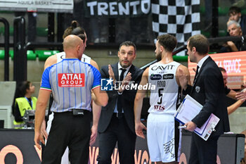 2024-10-20 - Actions of the game and players' images during the match between Nutribullet Treviso and Dolomiti Energia Trentino match at Palaverde - October 20, 2024, during the ITALIAN SERIE A Championship 2024/2025 - NUTRIBULLET TREVISO BASKET VS DOLOMITI ENERGIA TRENTINO - ITALIAN SERIE A - BASKETBALL