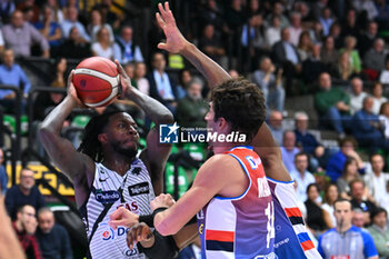 2024-10-20 - Actions of the game and players' images during the match between Nutribullet Treviso and Dolomiti Energia Trentino match at Palaverde - October 20, 2024, during the ITALIAN SERIE A Championship 2024/2025 - NUTRIBULLET TREVISO BASKET VS DOLOMITI ENERGIA TRENTINO - ITALIAN SERIE A - BASKETBALL