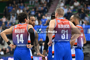 2024-10-20 - Actions of the game and players' images during the match between Nutribullet Treviso and Dolomiti Energia Trentino match at Palaverde - October 20, 2024, during the ITALIAN SERIE A Championship 2024/2025 - NUTRIBULLET TREVISO BASKET VS DOLOMITI ENERGIA TRENTINO - ITALIAN SERIE A - BASKETBALL