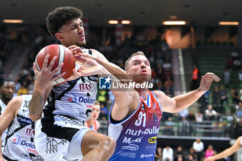 2024-10-20 - Actions of the game and players' images during the match between Nutribullet Treviso and Dolomiti Energia Trentino match at Palaverde - October 20, 2024, during the ITALIAN SERIE A Championship 2024/2025 - NUTRIBULLET TREVISO BASKET VS DOLOMITI ENERGIA TRENTINO - ITALIAN SERIE A - BASKETBALL