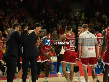 2024-11-10 - 28 Abdel Fall Openjobmetis Varese and 13 Matteo Librizzi Openjobmetis Varese during the LBA Italy Championship match between Openjobmetis Varese vs Virtus Bologna, in Varese, Italy, on November 10, 2024 - OPENJOBMETIS VARESE VS VIRTUS SEGAFREDO BOLOGNA - ITALIAN SERIE A - BASKETBALL