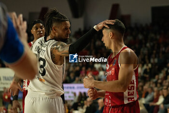 2024-11-10 - 13 Matteo Librizzi Openjobmetis Varese and 023 Daniel Hackett Virtus Bologna during the LBA Italy Championship match between Openjobmetis Varese vs Virtus Bologna, in Varese, Italy, on November 10, 2024 - OPENJOBMETIS VARESE VS VIRTUS SEGAFREDO BOLOGNA - ITALIAN SERIE A - BASKETBALL