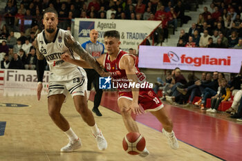 2024-11-10 - 13 Matteo Librizzi Openjobmetis Varese and 023 Daniel Hackett Virtus Bologna during the LBA Italy Championship match between Openjobmetis Varese vs Virtus Bologna, in Varese, Italy, on November 10, 2024 - OPENJOBMETIS VARESE VS VIRTUS SEGAFREDO BOLOGNA - ITALIAN SERIE A - BASKETBALL