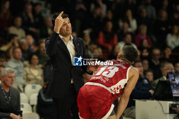 2024-11-10 - Head Coach Herman Mandole Openjobmetis Varese and 13 Matteo Librizzi Openjobmetis Varese during the LBA Italy Championship match between Openjobmetis Varese vs Virtus Bologna, in Varese, Italy, on November 10, 2024 - OPENJOBMETIS VARESE VS VIRTUS SEGAFREDO BOLOGNA - ITALIAN SERIE A - BASKETBALL