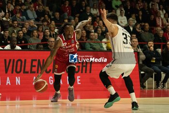 2024-11-10 - 92 Jaron Johnson Openjobmetis Varese during the LBA Italy Championship match between Openjobmetis Varese vs Virtus Bologna, in Varese, Italy, on November 10, 2024 - OPENJOBMETIS VARESE VS VIRTUS SEGAFREDO BOLOGNA - ITALIAN SERIE A - BASKETBALL