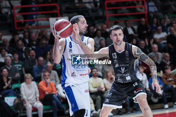 2024-11-17 - #8 Della Valle Amedeo (Germani Brescia) and # 13 Tommaso Baldasso (Bertram Derthona Basket Tortona) - BERTRAM DERTHONA TORTONA VS GERMANI BRESCIA - ITALIAN SERIE A - BASKETBALL