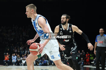 2024-11-17 - Eimantas Bendzius (Sassari) during the LBA italian A1 series basketball championship match between Segafredo Virtus Bologna and Banco di Sardegna Dinamo Sassari at Unipol Arena, Casalecchio (Bologna), Italy, November 17, 2024 - Photo: Michele Nucci - VIRTUS SEGAFREDO BOLOGNA VS BANCO DI SARDEGNA SASSARI - ITALIAN SERIE A - BASKETBALL