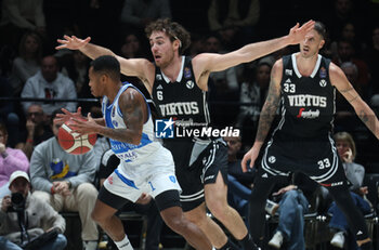 2024-11-17 - Alessandro Pajola (Virtus Bologna) during the LBA italian A1 series basketball championship match between Segafredo Virtus Bologna and Banco di Sardegna Dinamo Sassari at Unipol Arena, Casalecchio (Bologna), Italy, November 17, 2024 - Photo: Michele Nucci - VIRTUS SEGAFREDO BOLOGNA VS BANCO DI SARDEGNA SASSARI - ITALIAN SERIE A - BASKETBALL