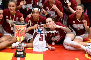 2024-05-21 - Celebrations of the Umana Reyer Venezia Champions of Italy Palaromare-Schio on May 21, 2024, during the BASKET - LBF Italian Serie A1 (game 3) - PLAYOFF - FAMILA WEBER SCHIO VS UMANA REYER VENEZIA - ITALIAN SERIE A1 WOMEN - BASKETBALL