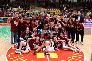 2024-05-21 - Celebrations of the Umana Reyer Venezia Champions of Italy Palaromare-Schio on May 21, 2024, during the BASKET - LBF Italian Serie A1 (game 3) - PLAYOFF - FAMILA WEBER SCHIO VS UMANA REYER VENEZIA - ITALIAN SERIE A1 WOMEN - BASKETBALL