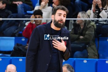 2024-01-13 - Davide Villa, coach Wegreenit Urania Basket Milano - WEGREENIT URANIA MILANO VS FERRARONI JUVI CREMONA - ITALIAN SERIE A2 - BASKETBALL