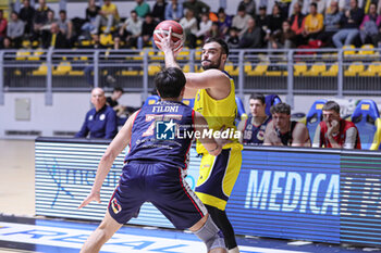 2024-02-19 - # 40 Simone Pepe (Reale Mutua Basket Torino) and #75 Nicolo Filoni (UCC Assigeco Piacenza) - REALE MUTUA BASKET TORINO VS ASSIGECO PIACENZA - ITALIAN SERIE A2 - BASKETBALL