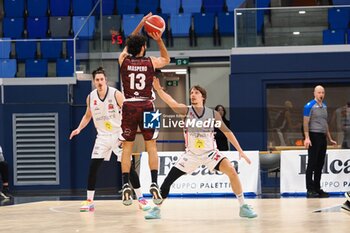 2024-02-15 - Lorenzo Maspero (HDL Nardo Basket) thwarted by Matteo Montano (Urania Milano) - WEGREENIT URANIA MILANO VS HDL NARDò BASKET - ITALIAN SERIE A2 - BASKETBALL