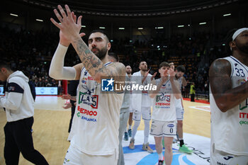 2024-03-10 - disappointment of Fortitudo team at the end of the italian basketball LBN A2 series championship match Fortitudo Flats Services Bologna Vs HDL Real Sebastiani Rieti lost 76-70 - Bologna, Italy, March 10, 2024 at Paladozza sports hall - Photo: Michele Nucci - FORTITUDO BOLOGNA VS REAL SEBASTIANI RIETI - ITALIAN SERIE A2 - BASKETBALL