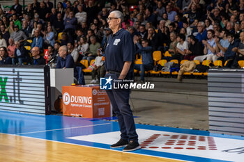 2024-05-07 - Stefano Pilastrini (head coach of UEB Cividale) during game 2 of the playoffs of the italian A2 basketball championship between Acqua S. Bernardo Cantu vs UEB Gesteco Cividale at PalaFitLineDesio, Desio, Italy on Maj 7, 2024 - PALLACANESTRO CANTù VS UEB CIVIDALE - ITALIAN SERIE A2 - BASKETBALL