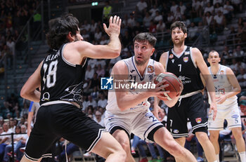 2024-06-09 - Matteo Fantinelli (Fortitudo) during the italian basketball “Old Wild West” Lnp championship game 4 of the playoff finals between Fortitudo Flats Services Bologna and Trapani Shark - Bologna, Italy, June 09, 2024 at Paladozza sports hall - Photo: Michele Nucci - GAME 4 - FORTITUDO BOLOGNA VS TRAPANI - ITALIAN SERIE A2 - BASKETBALL